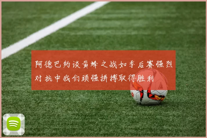 阿德巴约谈黄蜂之战如季后赛强烈对抗中我们顽强拼搏取得胜利
